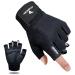 ATERCEL Workout Gloves for Men and Women, Exercise Gloves for Weight Lifting, Cycling, Gym, Training, Breathable and Snug fit Black Medium