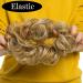 Shop Silk-Co Hair Part with Rubber Band - 35g Wavy Soft Dutt Hair Extensions for Messy Bun Updos in Golden Brown & Blonde - Buy Online on GoSupps.com