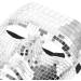 Homsfou Halloween Disco Ball Glitter Mask | Festival Masquerade Face Cover for Parties & DJ Events | Silver Halloween Decoration - Buy Online on GoSupps.com