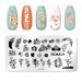 Yzdkj Halloween Nail Stamping Platten Snowflake Festival Pattern Nail Art Image Plates Stainless Steel Nail Art Platte Stencil (Color: 48653)