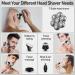JIMSTER 7D Magnetic Head Shavers for Men - Waterproof Bald Shaver 5 in 1 Grooming Kit with LED Display - Wet/Dry Use Cordless Portable Design - Silver - Buy Online on GoSupps.com