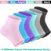 Selizo 6-Pair Open Toe Heel Moisturizing Socks for Women - Foot Repair Gel Socks for Dry Cracked Feet - 6 Colors - Buy Online on GoSupps.com