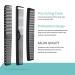 Carbon Fiber Hair Combs Set - Anti Static, Heat Resistant, 6 Pack Fine and Wide Tooth Combs for Styling and Grooming - Buy Online on GoSupps.com