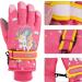 NANU Kids Ski Gloves Mittens - Waterproof & Warm Winter Snow Gloves for Boys & Girls 6-10 Years - Pink - Buy Online on GoSupps.com