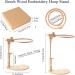 Beech Wood Adjustable Embroidery Hoop Stand with 2 Pcs 7'' 8'' Hoops - Wooden Holder for Cross Stitch and Embroidery Project - Buy Online on GoSupps.com