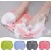 Slip-Proof Silicone Massage Pad & Back Scrubber | Foot Brush with Suction Cup - Relaxing & Effective Cleaning Massage - Gray - Buy Online on GoSupps.com