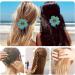 Shakven Flower Claw Clips | 3x Colorful Hair Clip Clamps - Elegant Artificial Plumeria Cute Hair Clips Holiday Floral Hair Accessories for Travel Blue - Buy Online on GoSupps.com