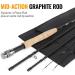 Buy Pop Location Flyfish Rod & Roll Combo Starter Kit - 4-Piece Ultra-Light Graphite Fly Rod with Carry Bag Perfect for 5/6# Fishing - Buy Online on GoSupps.com