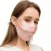 Mulberry Silk Sun Protection Mask - UPF 50+ Lightweight Facial Shield for Outdoor Use (Pink)