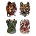 CARGEN 4 Sheets Cool Full Back Dragon Temporary Tattoo Body Art Stickers Realistic great Tattoos for Men Fake Tattoos with Dragon Tiger Bird