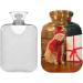 Buy Festive Christmas Motif 2L Hot Water Bottle - Soft Fleece Cover for Hot & Cold Therapy | International Shipping Available - Buy Online on GoSupps.com