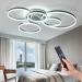 Buy LED Dimmable Ceiling Lamp | 85W Round Spotlight Chandelier for Living Room Bedroom & Office - Stylish Aluminum Design - Buy Online on GoSupps.com