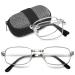 Vevesmundo men's reading glasses foldable foldable foldable metal folding glasses folding glasses 1 piece of silver foldable reading glasses 2.75 x