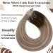 Hetto Microring Real Hair Balayage Extensions | Darker Brown to Light Brown | 50g Remy Hair - 35cm | Quality Hair Extensions for Effortless Style - Buy Online on GoSupps.com