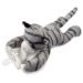 Pepe n Tito Detachable Pacifier Holder Silicone Pacifier with Stuffed Animal Removeable Baby Pacifier Holder for Cuddling with Comfort - Grey Cat