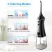 Water Dental Flosser Cordless - 300ML Portable Oral Irrigator with 3 Modes, 5 Water Jet Tips, IPX7 Waterproof - Teeth Cleaner for Braces, Travel - Black - Buy Online on GoSupps.com