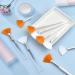 60 Soft Fan Brushes for Facials - Perfect Facial Applicator for Masks & Makeup | Yellow & White - Ideal for Women & Estheticians - Buy Online on GoSupps.com
