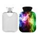 Heat bottle colorful smoke colors 2 l winter heat bottle hot water bottle soft plush cover hand feet warmer for children men and women