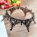 Frcolor Baroque Tiara Bridal Headpiece - Rhinestone Wedding Crown Hairband (Black) | Shop Internationally - Buy Online on GoSupps.com