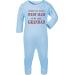 West Ham Fan Baby Sleepsuit | Born To Love West Ham Just Like Grandad | 100% Fine Combed Cotton | 0-3 Months | Blue - Buy Online on GoSupps.com