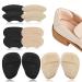 FlyCoco Heel Pads for Shoes 6 Pairs Anti-Slip Comfort Breathable High Heel Cushion Back of Heel Shoe Inserts Make Shoes Smaller and Prevent Heel Pain Blisters Metatarsal Pad for Women Men Loose Shoe Black+beige: 6 Pairs