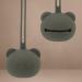 Caja Schnullerbox Silicone | BPA-Free Pacifier Storage | Panda Design | Safe & High-Quality Baby Accessories for Toddlers & Babies (Gray Green) - Buy Online on GoSupps.com