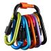 10 pieces of carabiners with screw cap Gimar's key riper carabiner hook aluminum screw carabiners for camping fishing hiking or traveling colorful