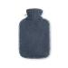 Premium hot bottle 1.8 liters with a nice soft knitting cover and white seams heat pillow heat bottle bed bottle - BS1970: 2012 certified - New model (dark gray)