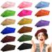 15 Pieces Women Wool Beret Hat Wool French Beret Hat Artist Beret Cap Winter Solid Color Hat for Women Girls (Elegant Color)