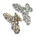 2 Pieces Vintage Hair Clips Shiny Rhinestone Hair Clips Ladies Retro Flower Grippers Anti-Slip Hair Clips Fashionable hair accessories Suit for Girls and Women(Gold Silver)