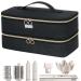 Travel Carrying Case Compatible with Shark Flexstyle Styler/Hair Dryer Double-Layer Hair Hot Tools Storage Bag Compatible with Dyson Airwrap Styler/Supersonic Hair Dryer and Attachments Black-Bag Only