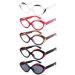 Eyekepper 5-pack Reading Glasses for Women Oval Readers +3.75 5 Pack Mix Color 3.75 x