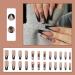 Ballerina Coffin Fake Nails - 24Pcs Long Black French Press on Nails with Dragon Patterns | Full Cover False Nail Tips with Glue for Women & Girls Nail Art - Buy Online on GoSupps.com