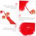 FOMIYES 2 Pairs New Year Headdress Ribbon Bands Wedding Xmas Hair Bobbles Ponytail Ties Bows Rubber Yoga Twist Hair Clip Holder Spring Festival Headdress Hairpin Polyester Tassel Child - Buy Online on GoSupps.com