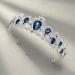 SWEETV Royal Blue CZ Crystal Tiara for Women - Princess Headpiece Bridal Hair Accessory - Sapphire+Silver - Buy Online on GoSupps.com