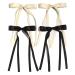 4pcs Hair Clips for Women Tassel Ribbon Bowknot Hair Clips With Long Tail  Women Hair Clip for Girl  Solid Hair Clips Long Hair Accessories Barrettes Claw Hair Clips With Bow (Black&Beige) Beige Black