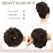 FESHFEN Messy Bun Hair Piece Scrunchie Synthetic Wavy Curly Chignon Ponytail Extension Warm Brunette 38g - Women Girls Kids (Pack of 1) - Buy Online on GoSupps.com