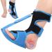 Plantar Fasciitis Night Splint - Upgraded Plantar Fasciitis Relief Braces For Women Men Day Night - Ankle Brace Arch Support Achilles Tendonitis Relief Foot Drop Heel Pain Relief - Adjustable Blue One Size