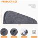 Kinhwa Microfiber Turban Towel - Quick Dry Hair Towel (3 Pack) | Soft & Suitable for All Hair Types - 25cm x 65cm - Gray - Buy Online on GoSupps.com