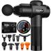TOLOCO Massage Gun Upgrade Percussion Muscle Massage Gun for Athletes Handheld Deep Tissue Massager (Black)
