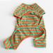 BT Bear Dog Clothing - Colorful Striped Pajamas for Bulldogs & Puppies | Soft Cotton One-Piece Costumes (XL Green Orange) - Buy Online on GoSupps.com
