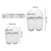 Deluxe Open Toe White Spa Slippers - 5 Pairs for Guests, Hotels, and Travel - Buy Online on GoSupps.com