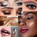 White Glitter Liquid Eyeshadow Set - High-Impact Metallic Diamond Pearl Glitter Eyeshadows | Longwear, Talc-Free, for Mature Skin - Buy Online on GoSupps.com