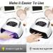 LKE UV Nail Lamp 220W | 4 Timers | Gel Nail Dryer for Gel Polish Kit | Professional Nail Art Tools | Automatic Sensor | Black - Buy Online on GoSupps.com