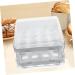 Angoily Egg Storage Box Plastic Container Fridge Accessories Egg Rack Refrigerator Plastic Pp White Egg Tray White 21.5x22.5x14cm - Buy Online on GoSupps.com