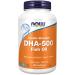 Now foods DHA-500 double starch 180 soft capsules laboratory testing fish oil EPA vitamin E gluten-free without genetic engineering 180 pieces (1 Pack) 263.48