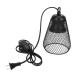 E27 Reptile Light Lampshade Metal Reptile Anti-Scald UVA/UVB Light Lampshade Black Lamp Reptile Hanging Basking Lamp Protector for Amphibian Turtles Lizards US Plug Heat Lamps