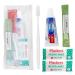Travel-sized Adult Dental Care Kit Bulk TSA-compliant Oral Care Bag includes a toothbrush floss picks toothpaste and mint mouthwash Pack of 1