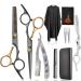 Hairdresser shears haircutting scissors Effy scissors set fcysy 11 pcs hairdresser scissors professionally hair scissors scissors hair cutting hairstore scissors children dog effective scissors hairdresser professional gold black 11 pcs