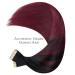 Buy If-of-Hearted Real Hair Tape Extensions - 40PCs 60g 10 Inches Black to Burgundy - Invisible & Seamless Hair Extensions - Buy Online on GoSupps.com